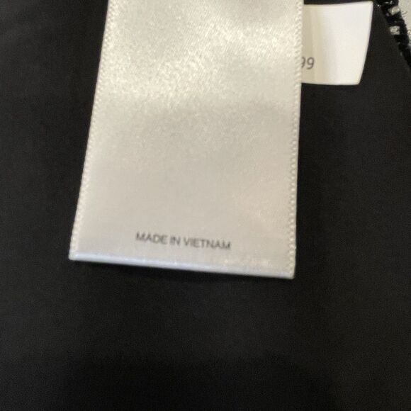 Express Metallic Plaid Tweed Jacket with Gold Chain Detail Classic Old Money-S - Picture 10 of 12